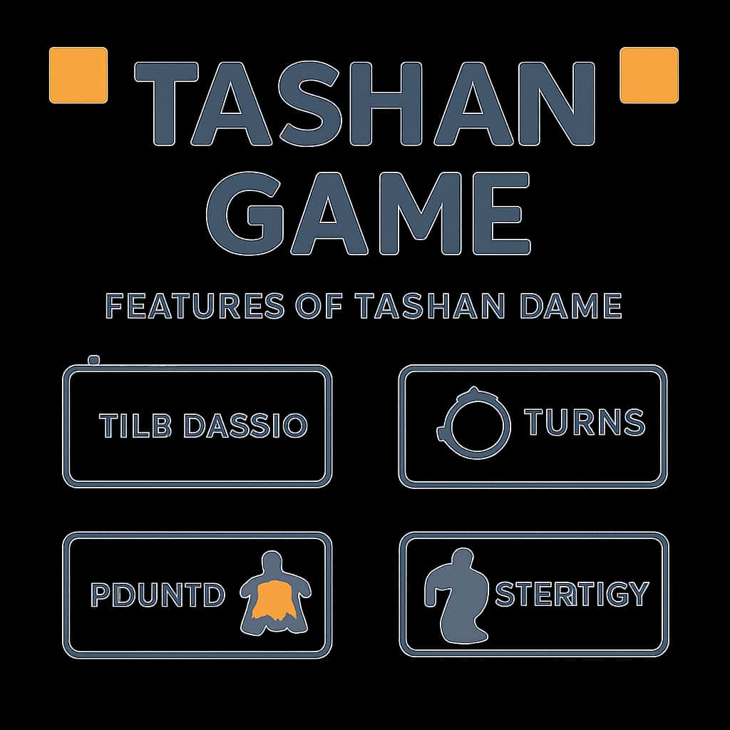A diagram illustrating the features of Tashan Game.
