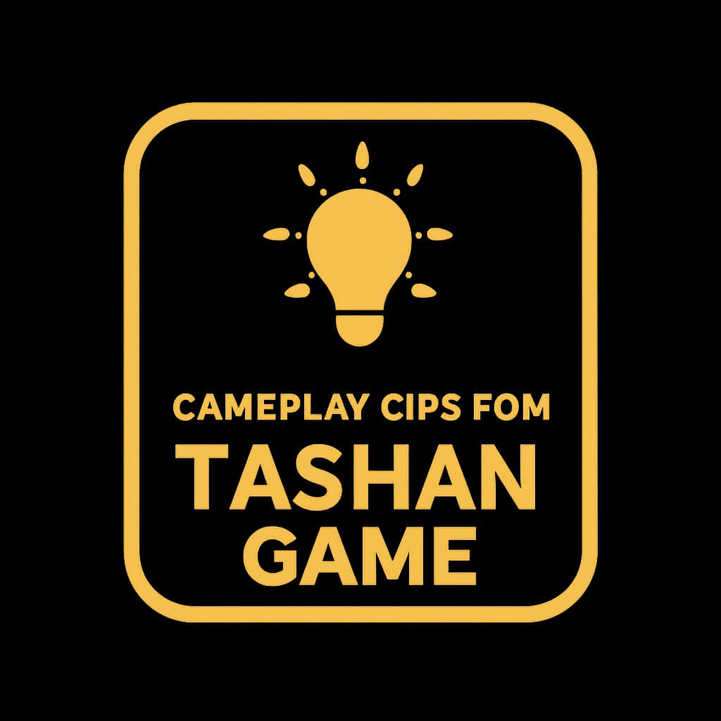 A simple badge representing Gameplay Tips for Tashan Game.