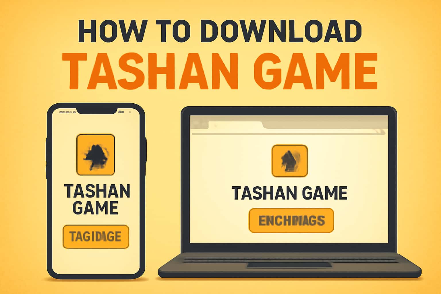 An informative scene depicting the process of downloading Tashan Game.