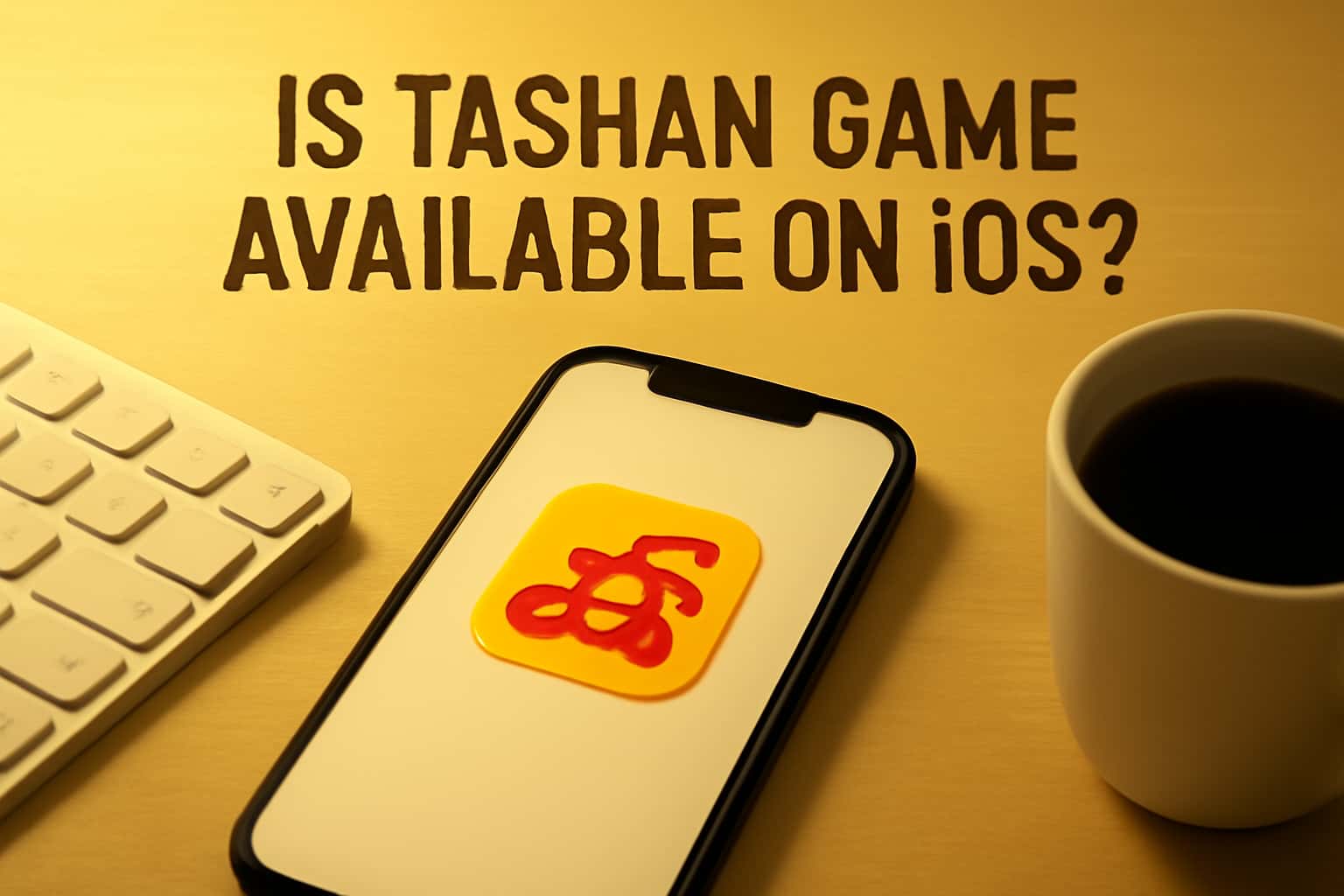 Informational scene discussing Tashan Game's availability on iOS.