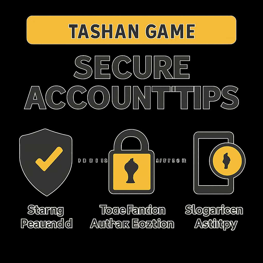 Illustration showcasing various security measures for Tashan Game accounts.