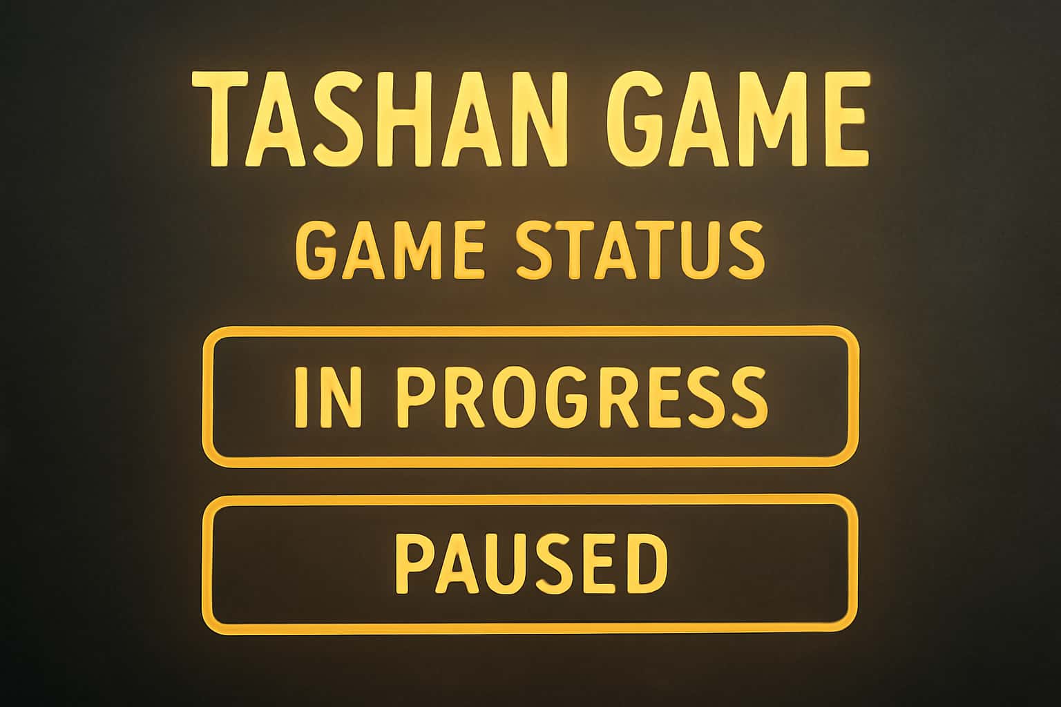 An informative display of Tashan Game Status Notices with a modern design.