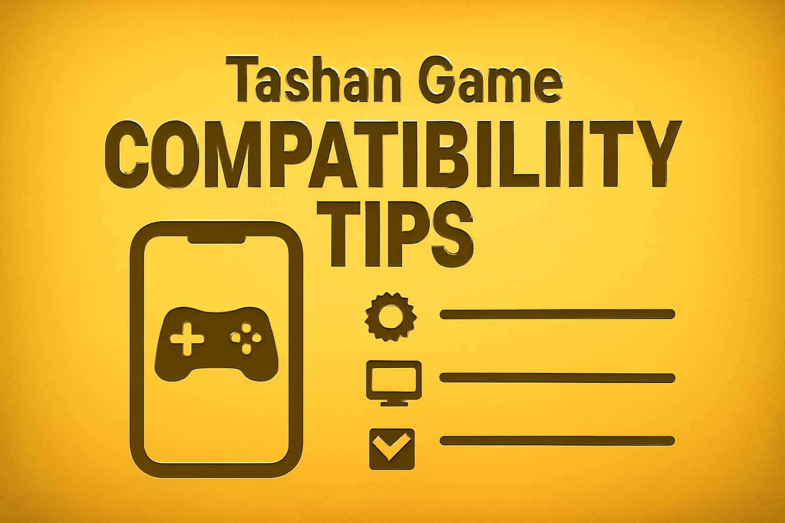 A professional representation of Tashan Game Compatibility Tips with a high-tech feel.