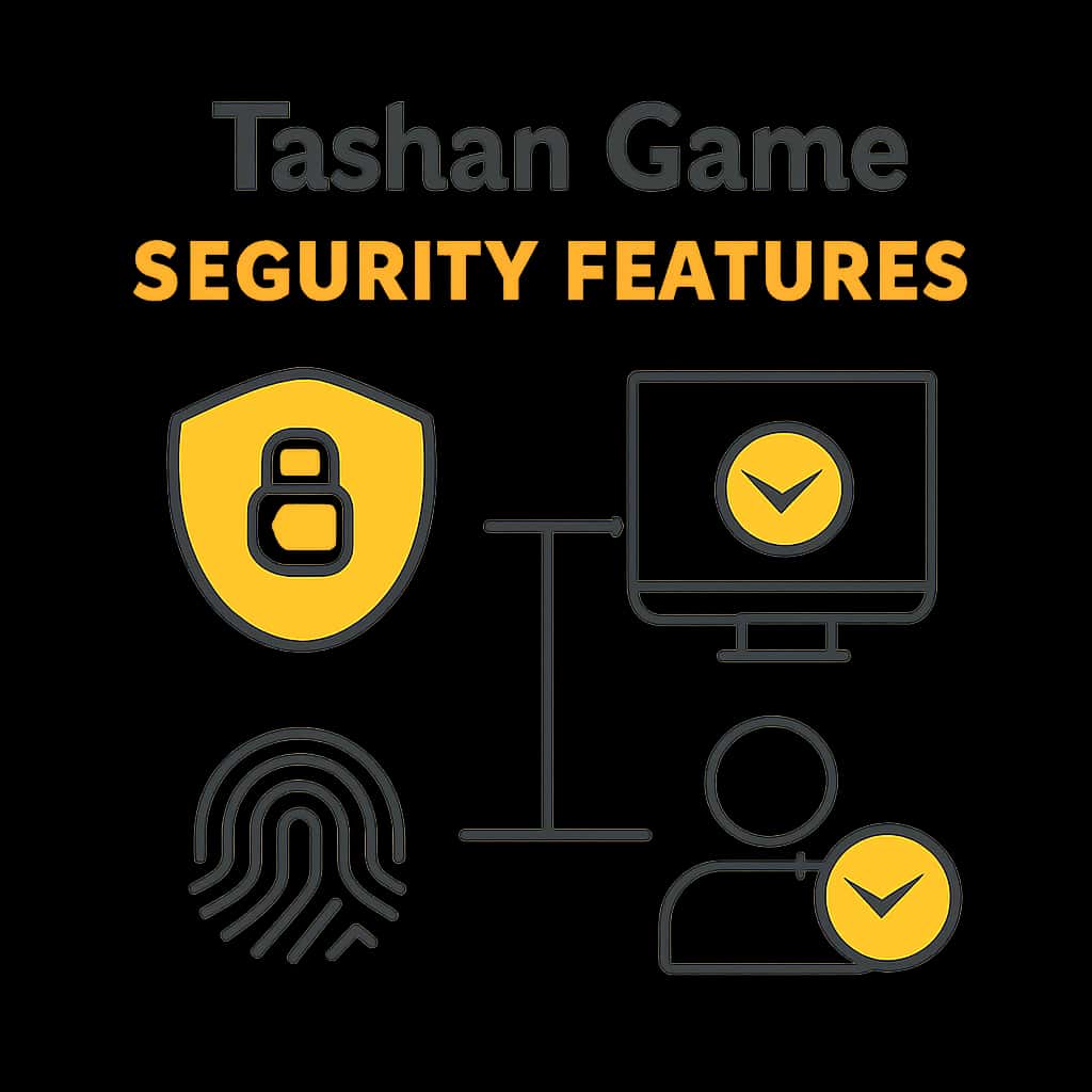 An educational diagram explaining Tashan Game Security Features.
