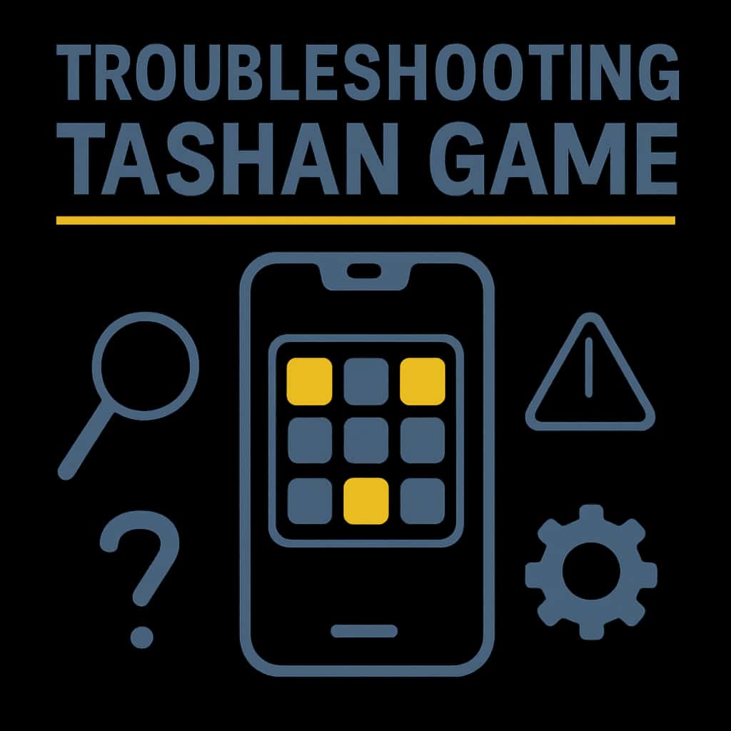 Diagram illustrating troubleshooting steps for Tashan Game.